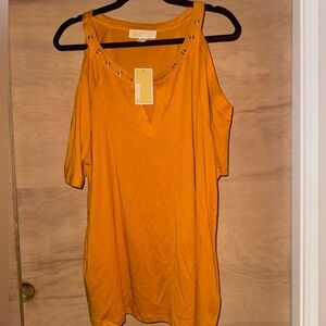 Michael Kors Bold Orange and Black Top
